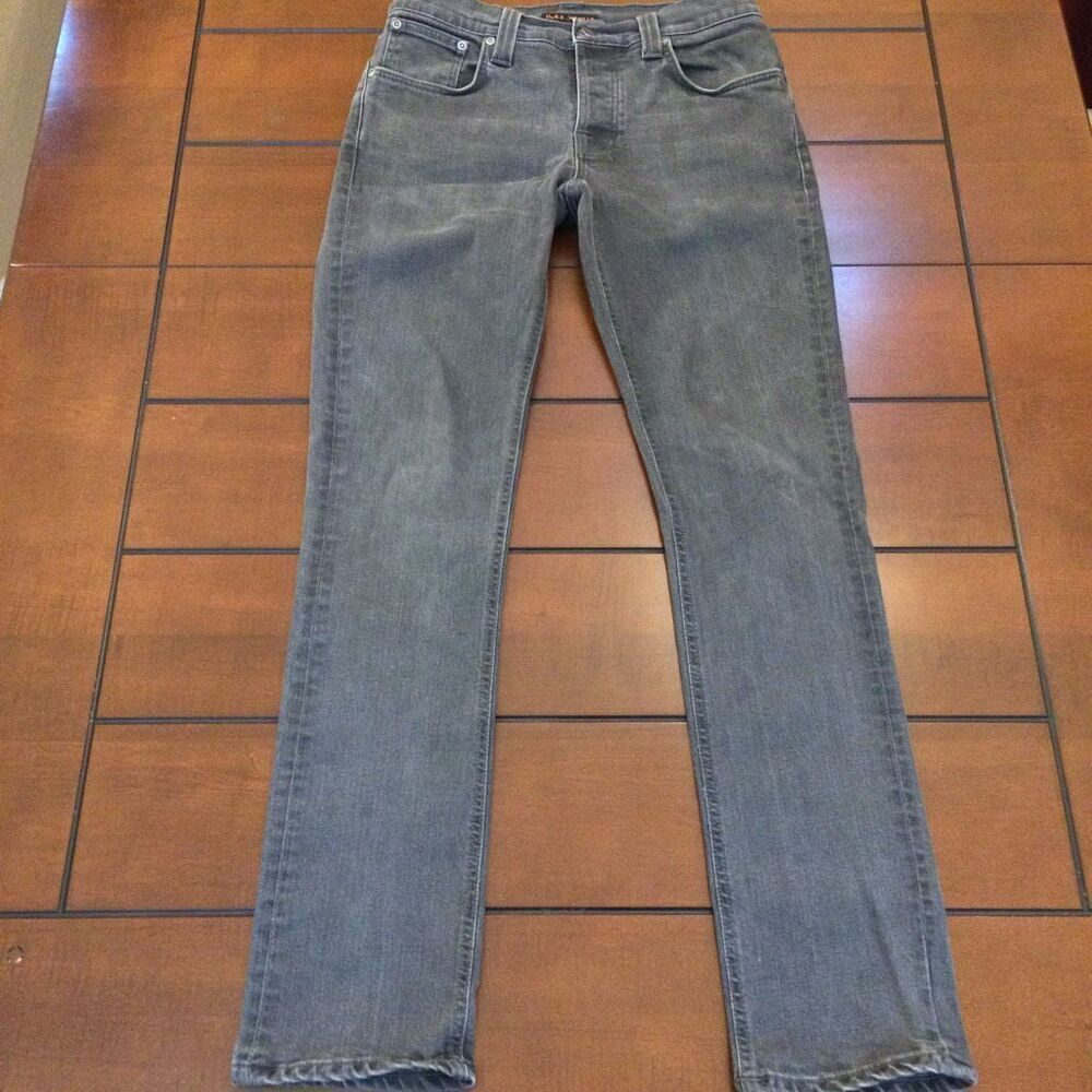 Nudie Jeans co button fly 32 faded black